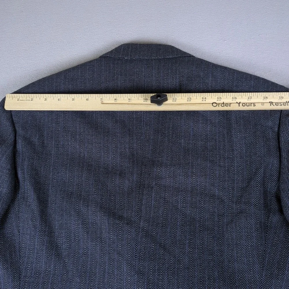 Brioni Double Breasted Blazer Mens 42 Charcoal Gray Striped Birdseye Sport Coat